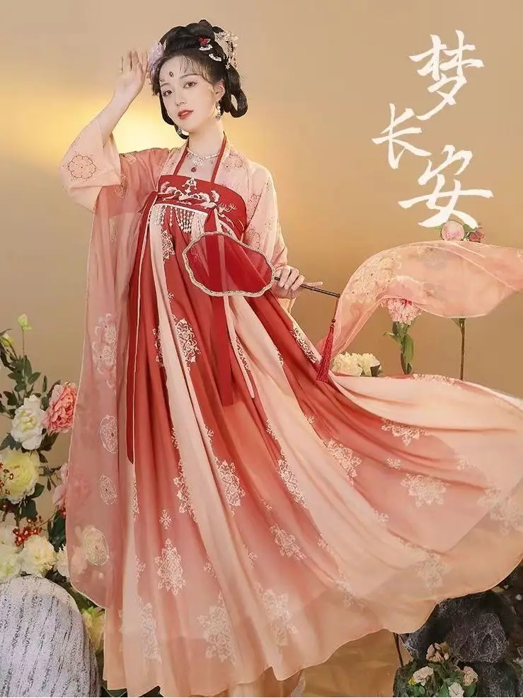 Yourqipao Hanfu فستان صيني تقليدي أزياء تنكرية عرض نمط المرحلة ملابس عصرية ملابس نسائية فستان جنية للحفلات #1