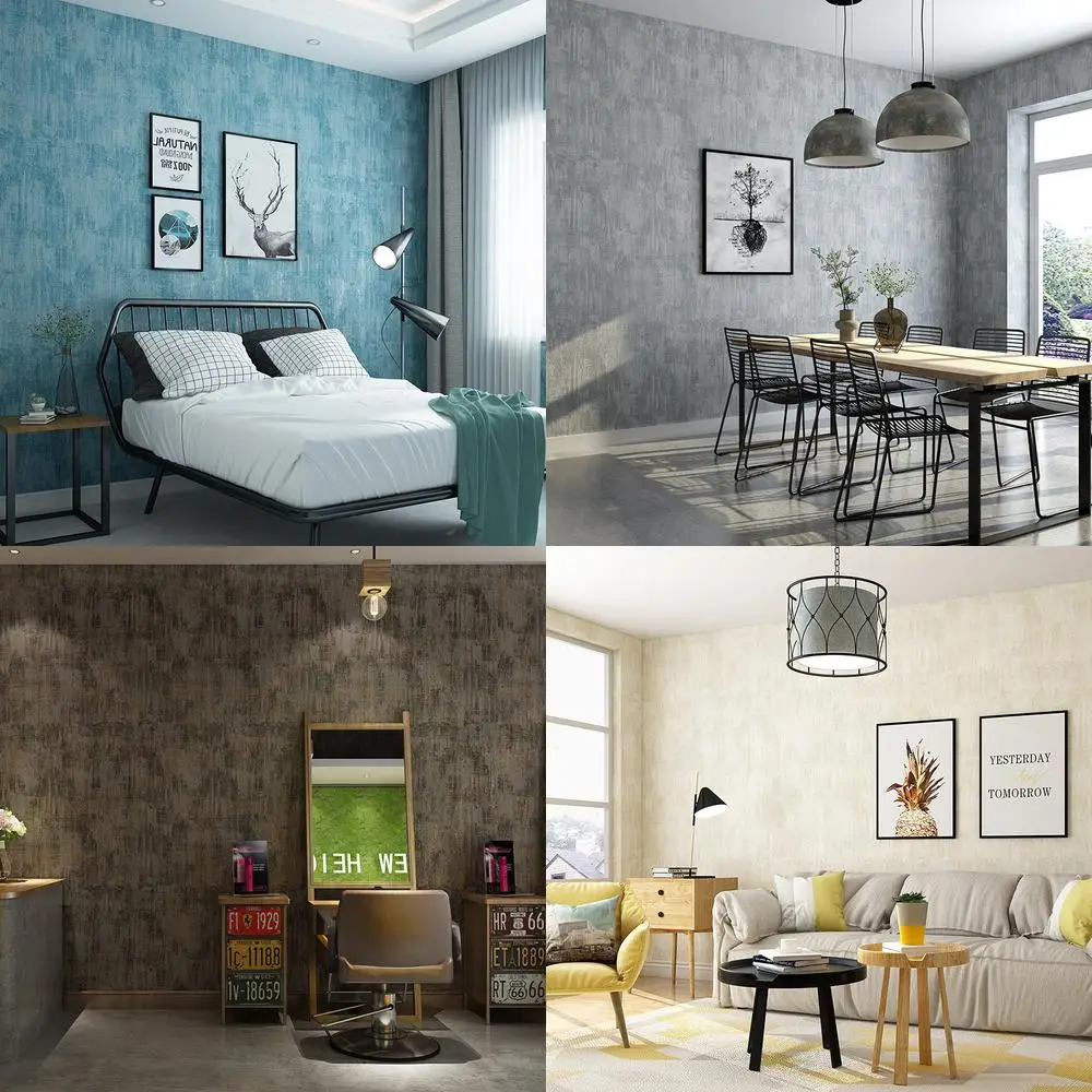Scandinavian American Style Vintage Solid Color Thickened Non Woven Wallpaper for Living Room Bedroom Foreign Trade Cross Border