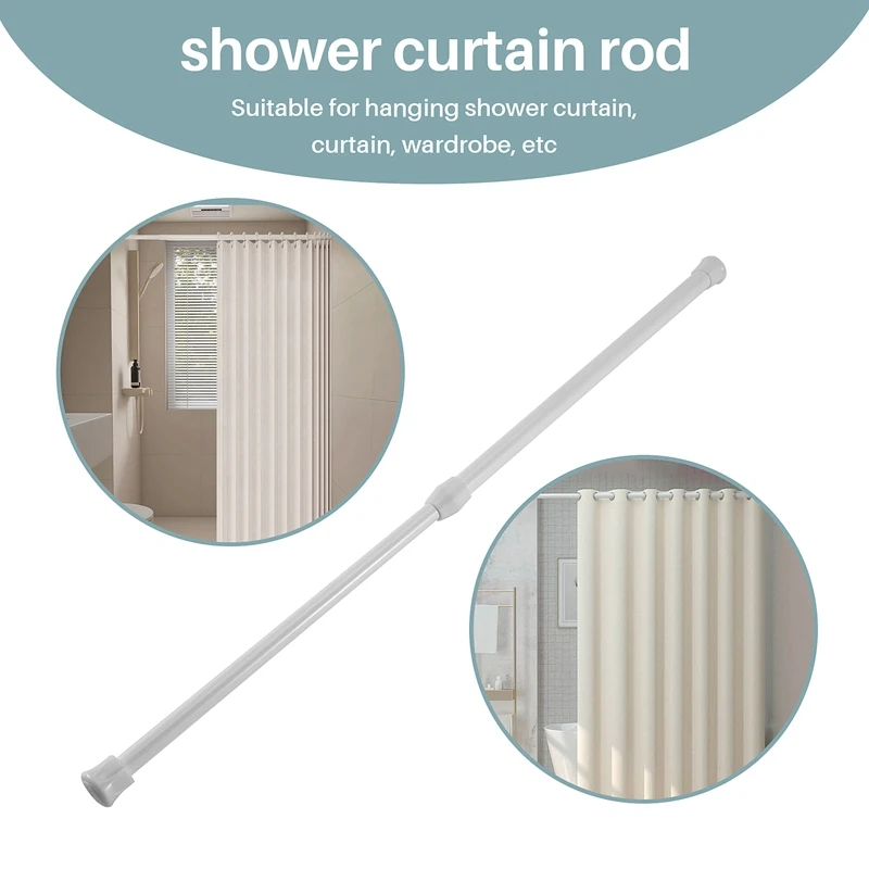 Telescopic Shower Rod Shower Curtain Rod Telescopic Rod Rod Shower White