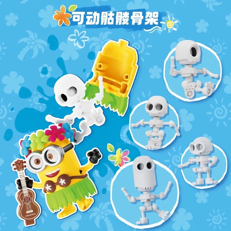New Blokees Minions Building Block Toy Bob Dave Phil Caveman Kevin Tim Stewart Action Figures Model Blind box Kids Birthday Gift
