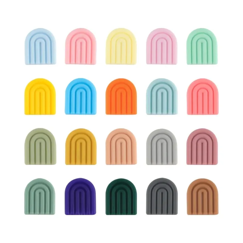 20pcs Food Grade Silicone Beads for Pacifier Keychain Necklace Pen Making BPA Free Soft Spacer Beads DIY Jewelry Craft Supplies