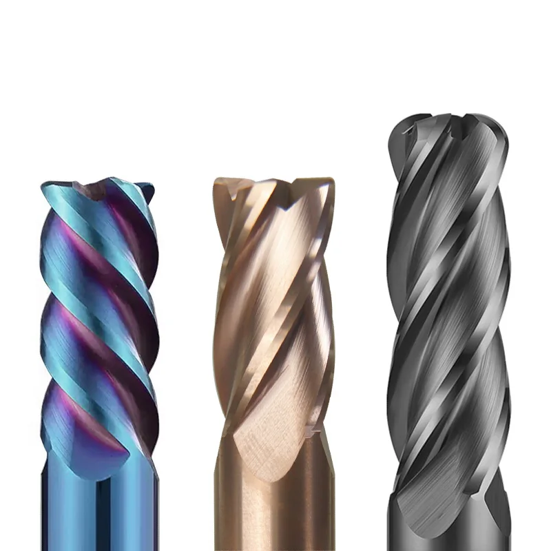 HRC65 55 60 Endmill Carbide 4 Flutes End Mills Corner Radius End Mill Cnc Tungaten Steel Milling Cutter for Metal