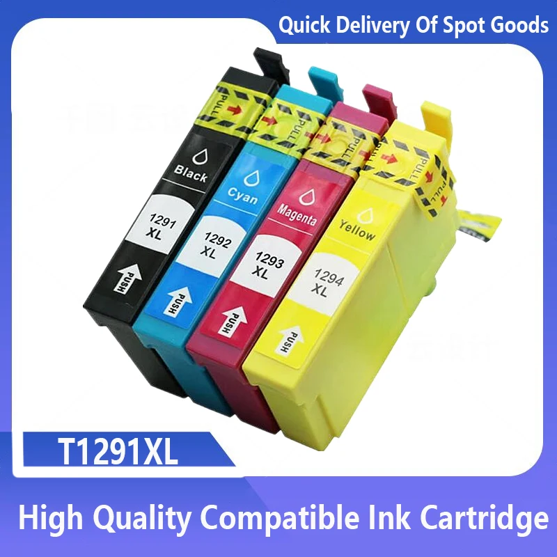 

Compatible Ink Cartridge for Epson T1291 T1292 T1293 T1294 WorkForce WF-7015 WF-7515 7525 WF 3010DW 3520DWF 3530DTWF 3540DTWF