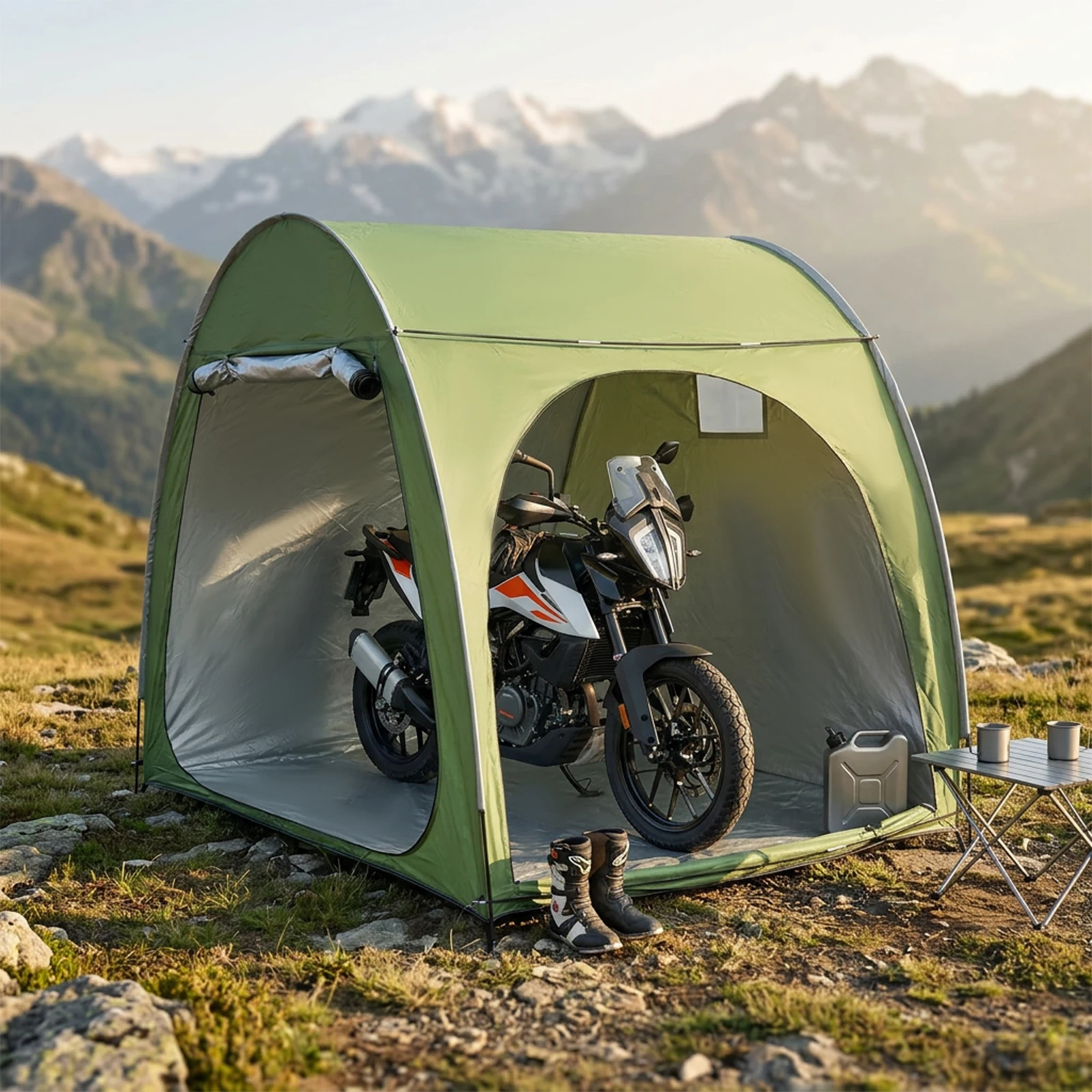 portable-outdoor-bike-shelter-storage-tent-aluminum-alloy-frame-oxford-fabric-carry-bag-included-easy-bike-protection