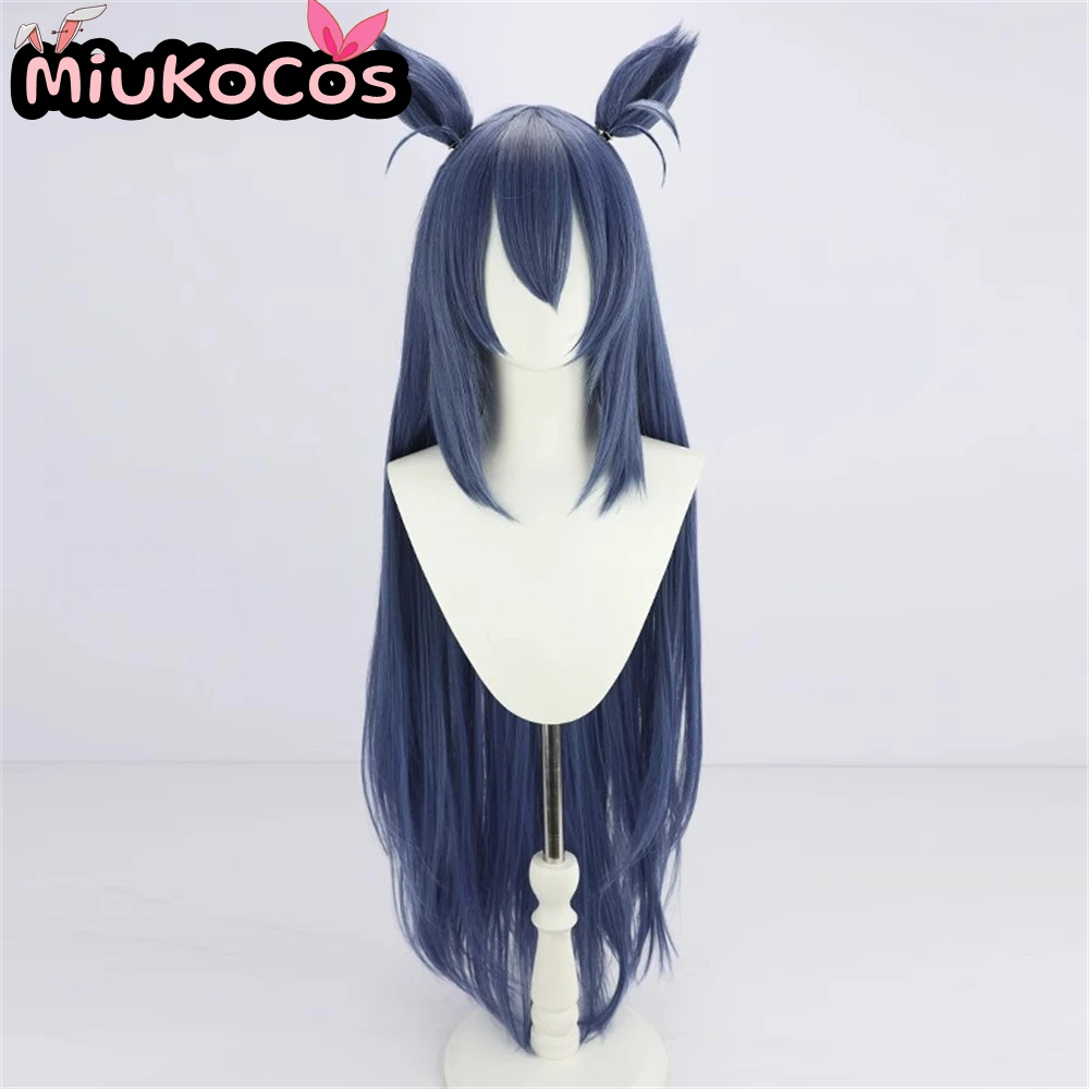 IN STOCK ヒシアマゾン Hishi Amazon Cosplay Wig With Ears and Tail MiukoCosplay Umamusume:Pretty Derby Cosplay Blue Hair