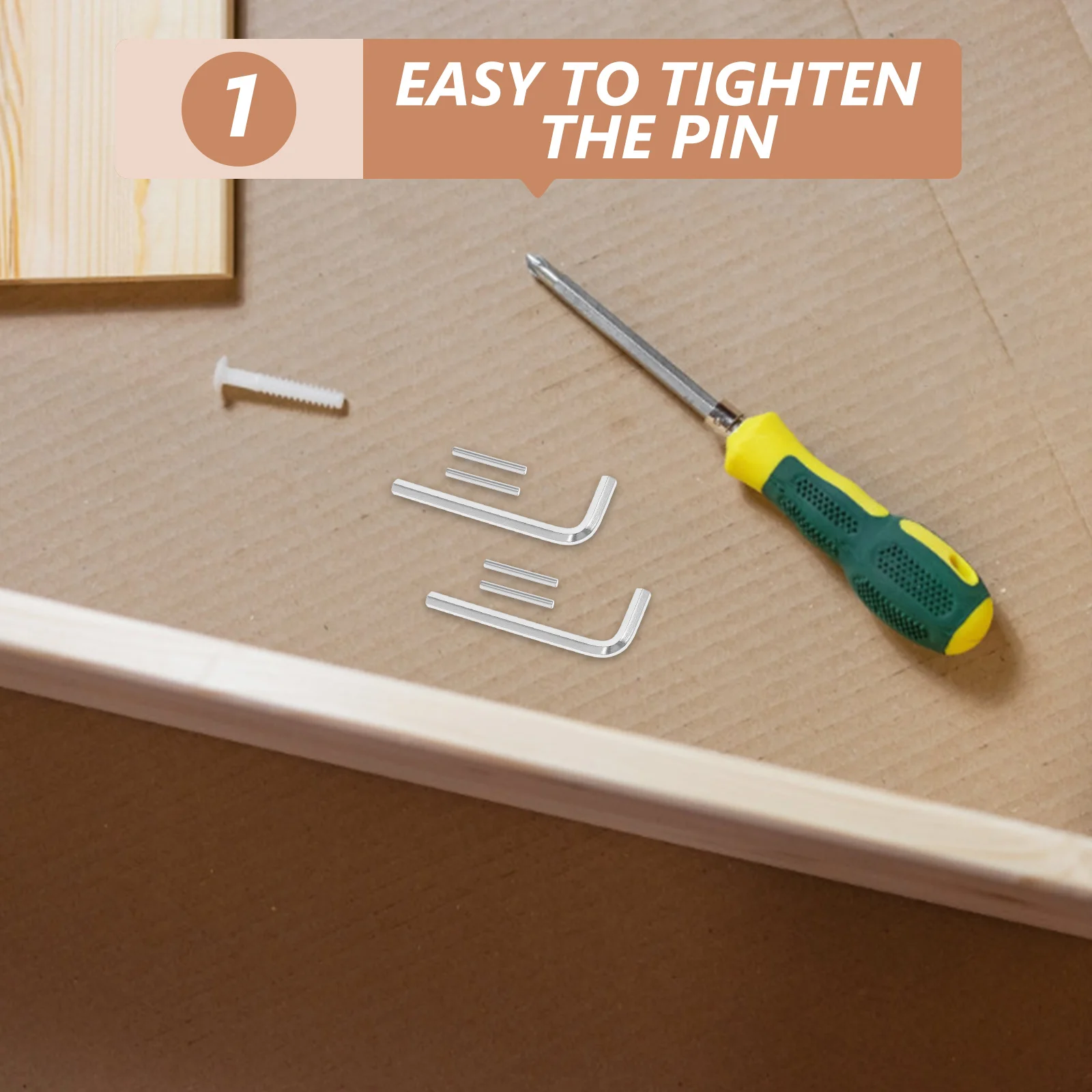 

1Set Shelf Support Kit Stainless Steel Shelf Peg Set with Wrench for Stable Versatile Installation in Kitchen Garage Office