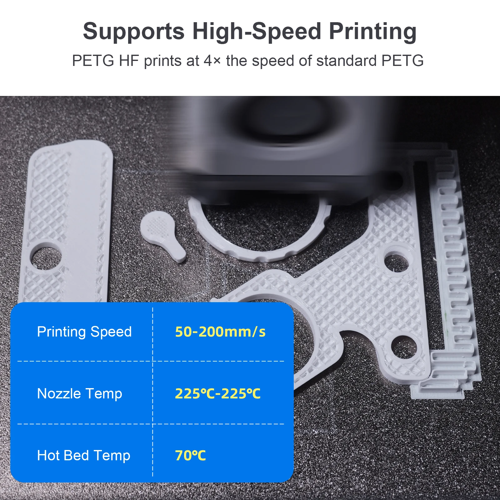 Filament PETG NextShapes 1,75±0,02mm do drukarek 3D, wysoka wytrzymałość, szpula 1KG, kompatybilny z drukarkami 3D Bambu Lab, Creality, Anycubic. — zdjęcie produktu 4