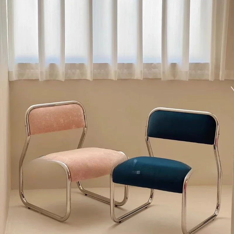 

Dining chair light luxury retro chair Nordic minimalist stool backrest