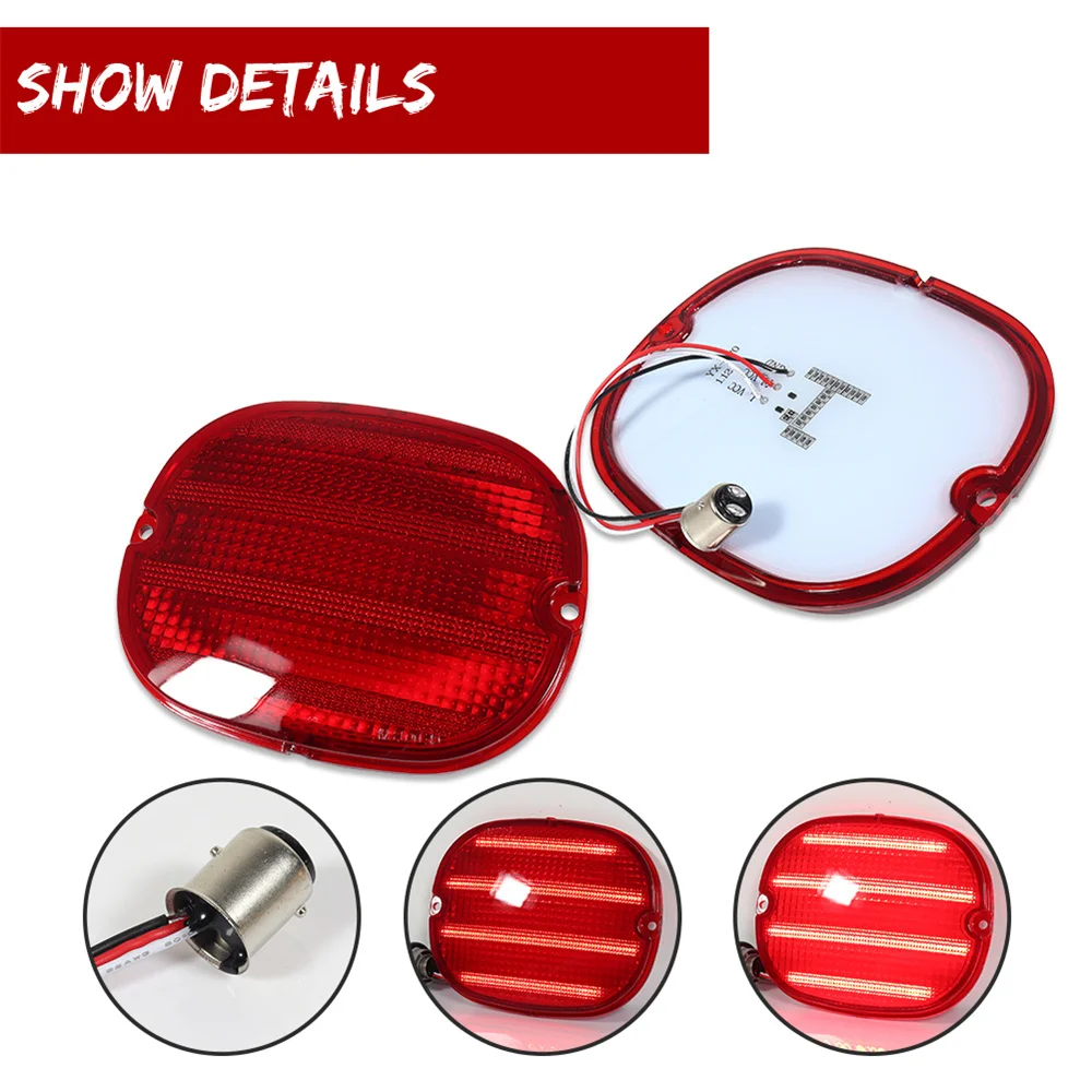 For Chevrolet Corvette C4 1990 1991 1992 1993 1994 1995 1996 Red LED Rear Taillamps Assemblies Tail/Brake Light Running Light