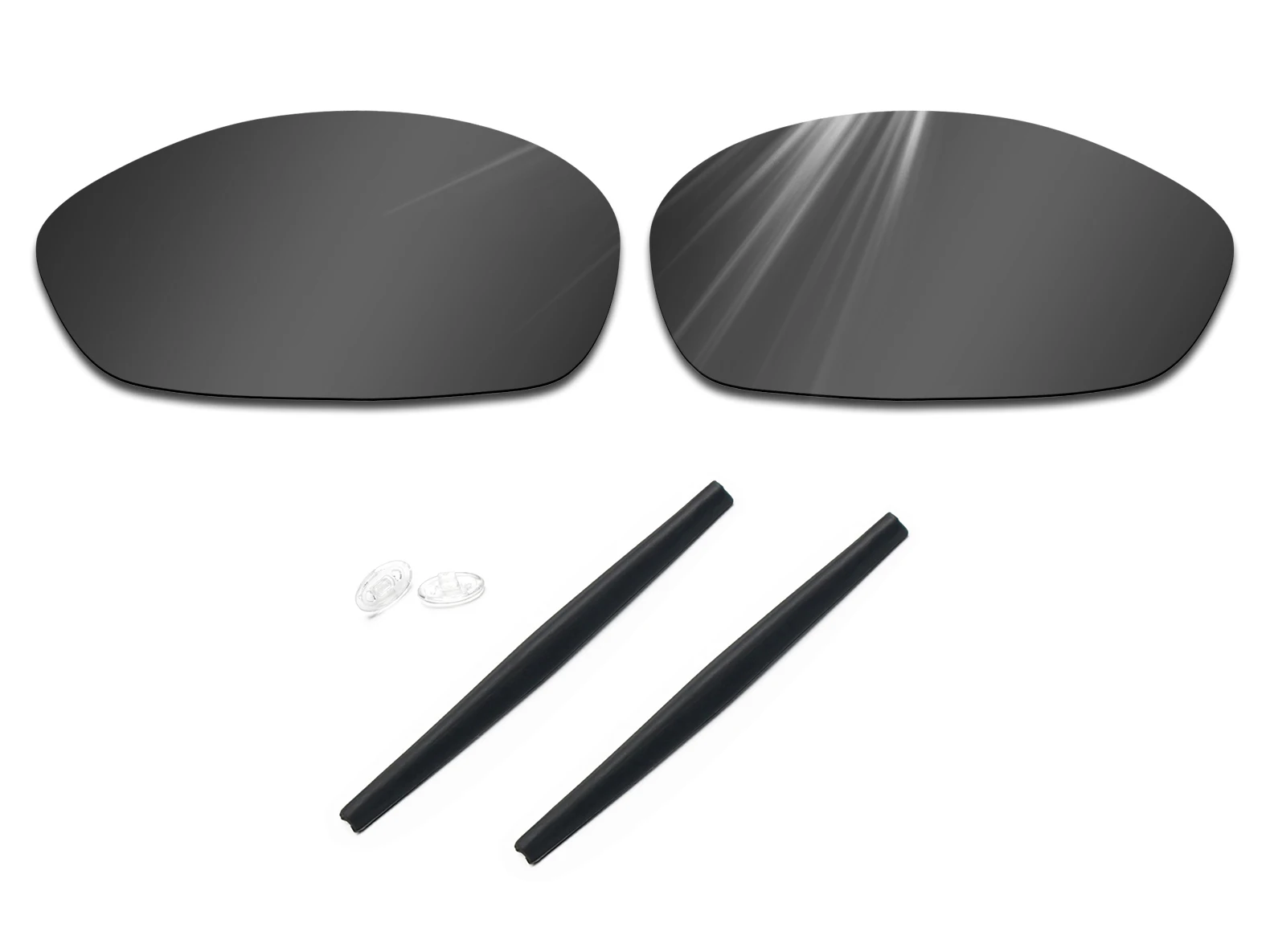 Glintbay Polarized Lenses Replacement and Rubber Nosepads and Earsocks for Oakley Whisker Sunglasses -Multiple Colors