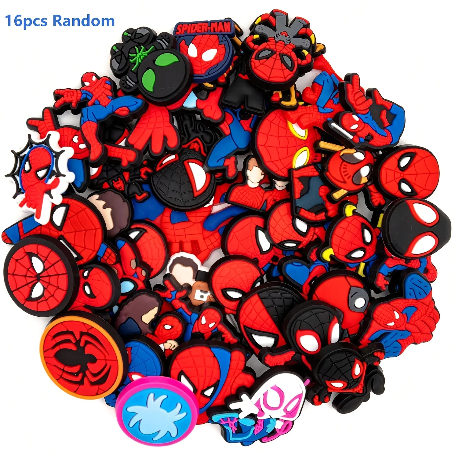 16/30/50pcs Cute cartoon characters Series Shoe Charms Set For Bag Bubble Slides Sandals, PVC Shoe Decorations  Accessories image 2