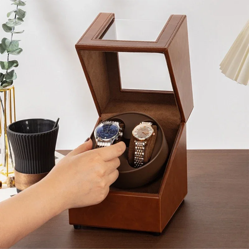 

Intelligent Watch Winder, USB PU Watch Pillow Storage Box with Shaking Device, Men Watch Organizer, Bracelet Display Box