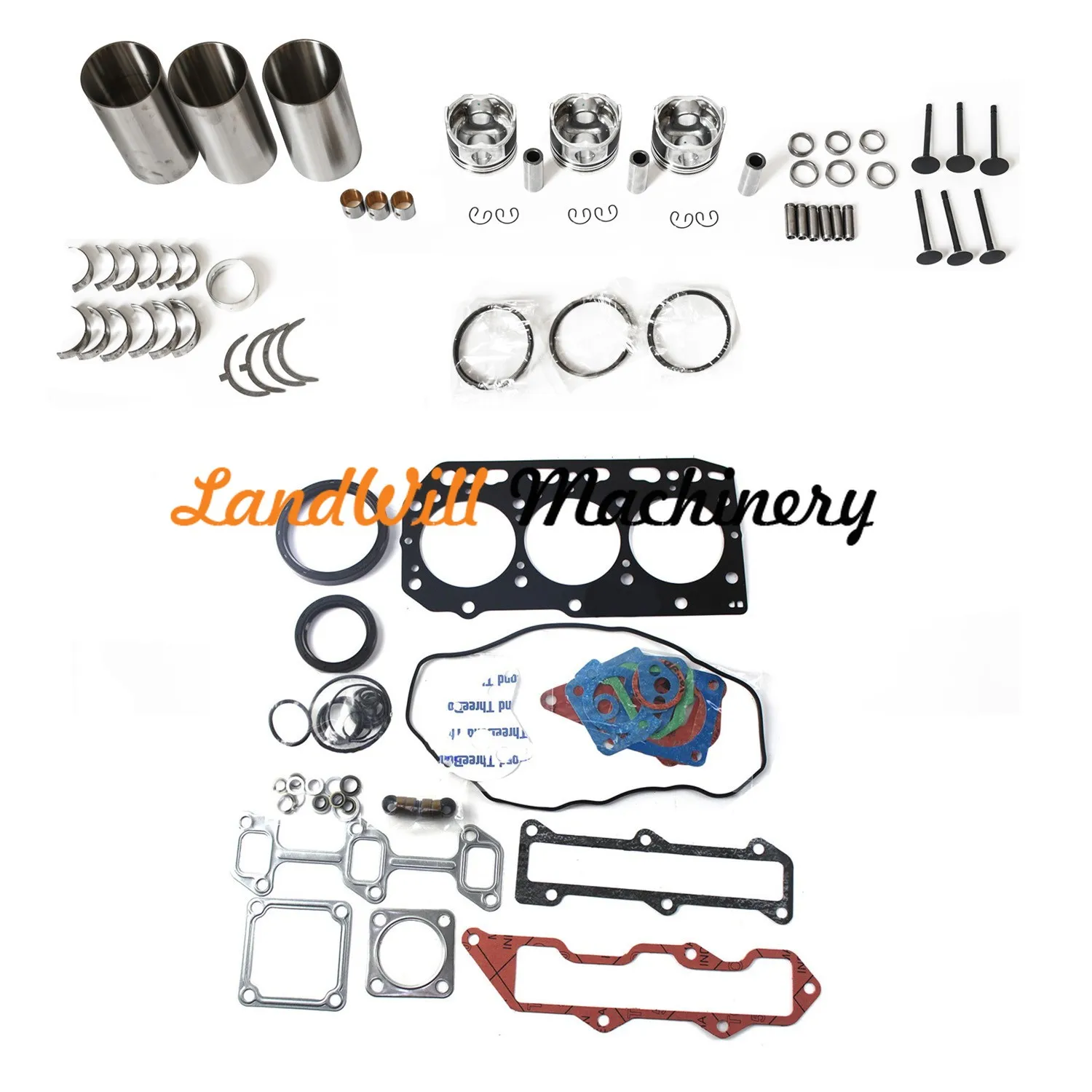 3TNV88 Overhaul Rebuild Kit Fits For Cub Cadet Tractor EX3200