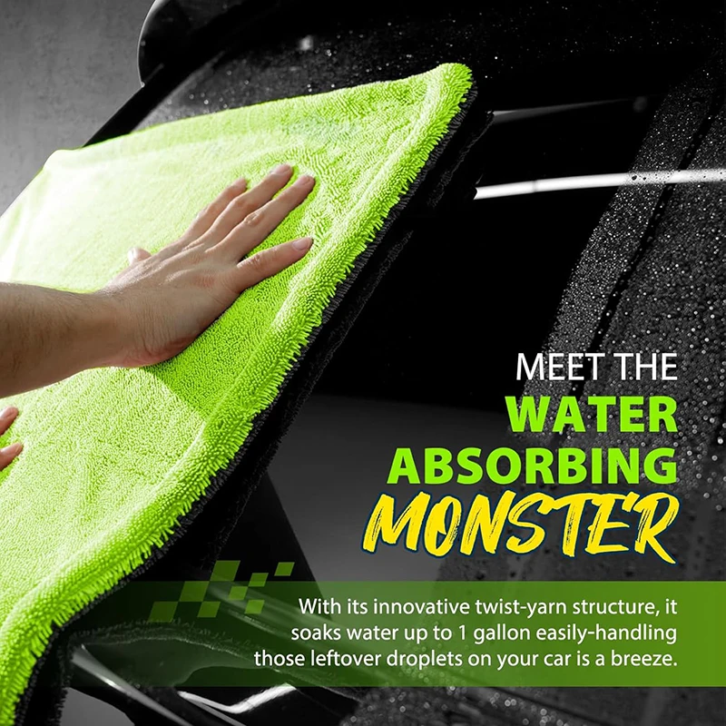 Heavy Duty Car Drying Towel 60x120cm Oversized Double-Side Cleaning Cloth Super Absorbent Ultra-Soft Scratch-Free Towel