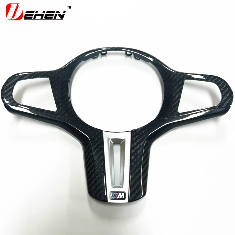 Carbon Fiber Car Steering Wheel Panel Decoration Cover Trim For BMW Silver M2 M3 M4 M5 X3M X4M X5M G80 G82 G87 F95 F90 F96 F97