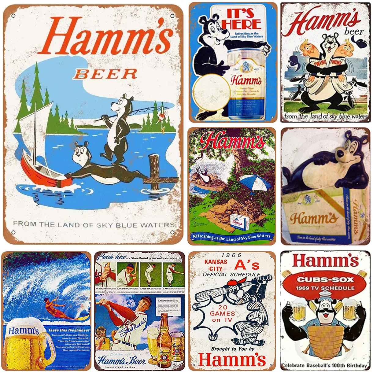 Decor German Original Beer Vintage Metal Tin Signs Funny Wall Art Poster Decor for Cafe Bar Pub Club Man Cave Wall Decoration