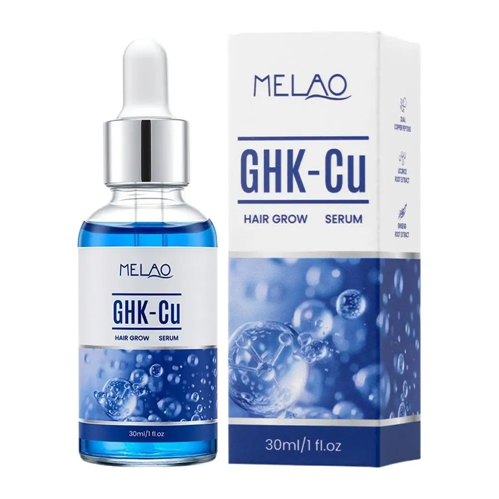 30ml Hair Growth Serum with GHK Cu AHK Cu Dual Copper Peptides for Thicker Fuller Hair Scalp Treatment Follicle Activation