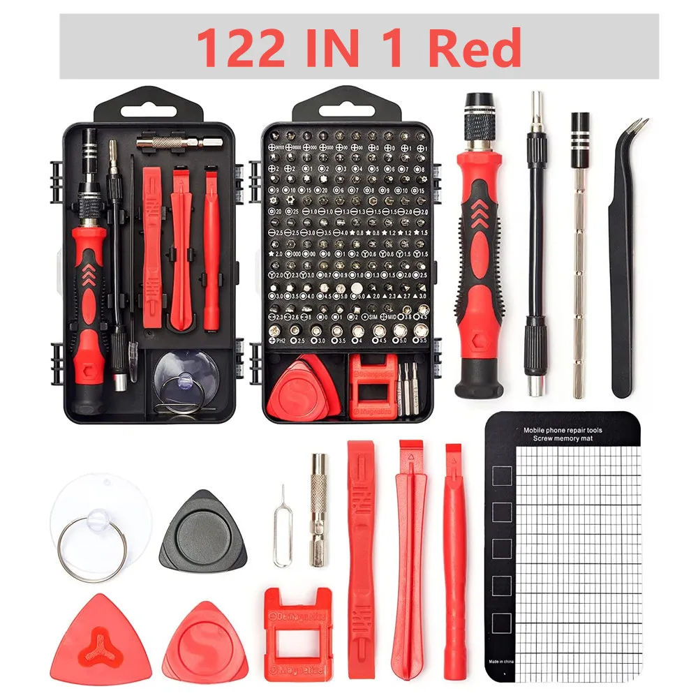 Precisieschroevendraaierset, WOZOBUY 115/122/138 in 1 computerschroevendraaierset, elektronica gereedschapsset voor tablet, iPhone, PS4 reparatie