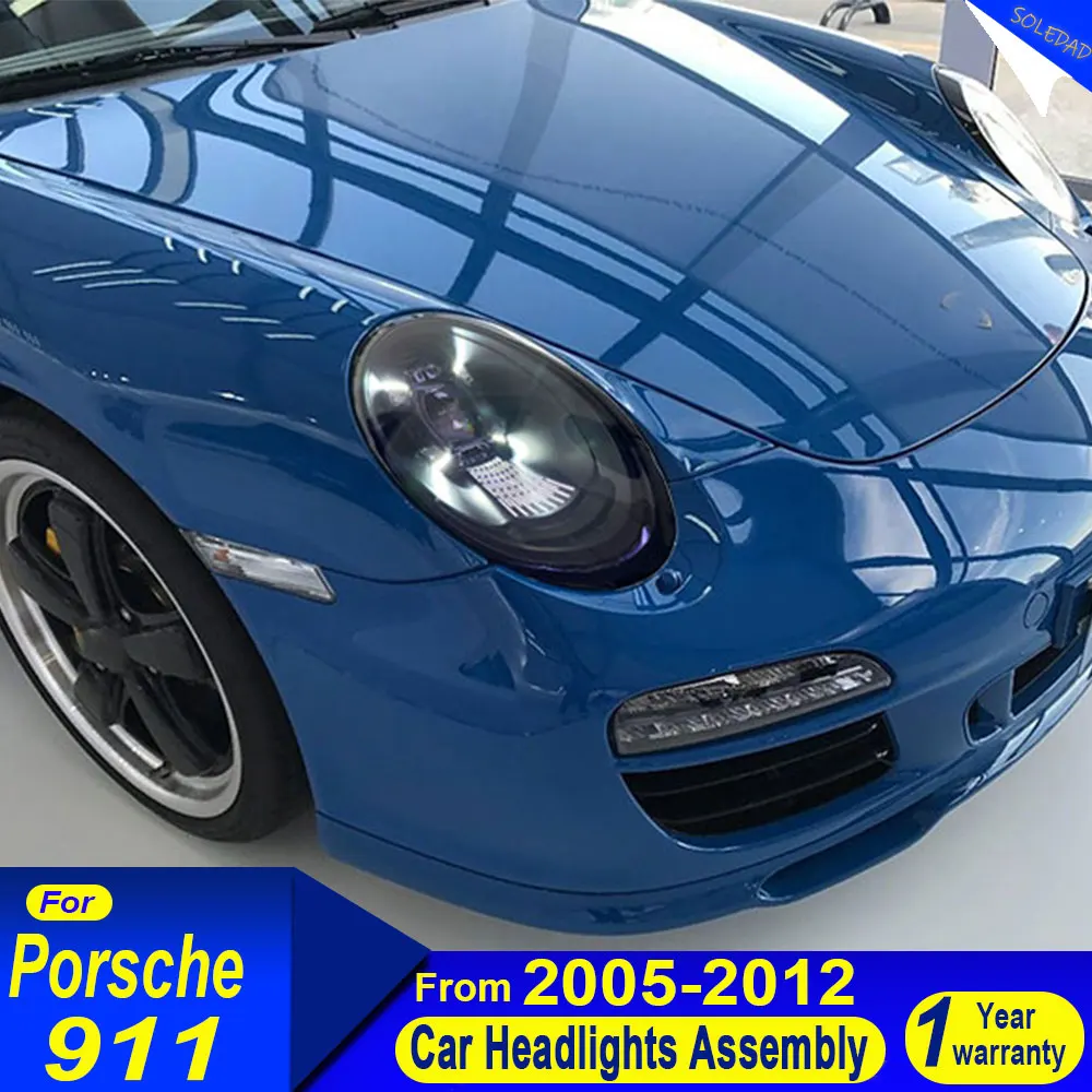 

Автомобильные аксессуары, светодиодные фары для Porsche 997 2005 2006 2007 2008 2009 2010 2011, указатели поворота, прозрачные фары