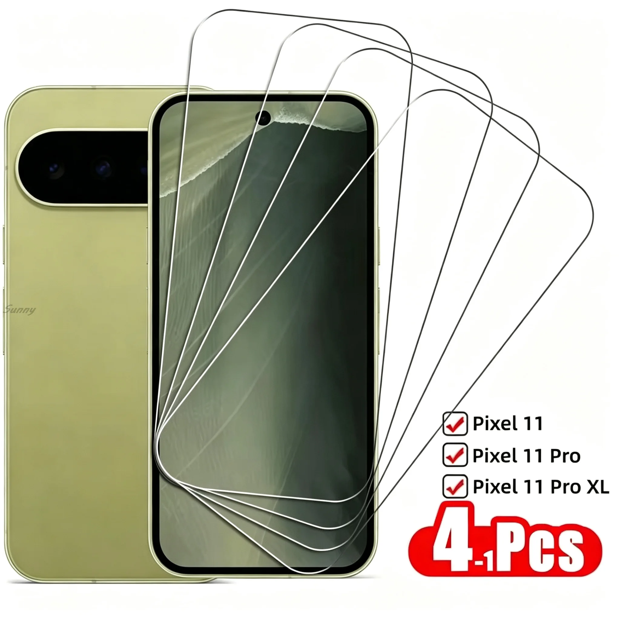1-4Pcs 9H Tempered Glass For Google Pixel 11 Pro XL HD Screen Protector For Google Pixel 11 Pro 11 Full Cover Anti-Scratch Film