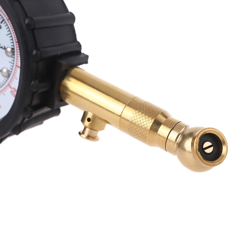 0-100 PSI Tire Pressure Gauge Tire Pressure Measuring Instrument Easy Read Dial Type Gauge for Car Bicycle Motorcycle