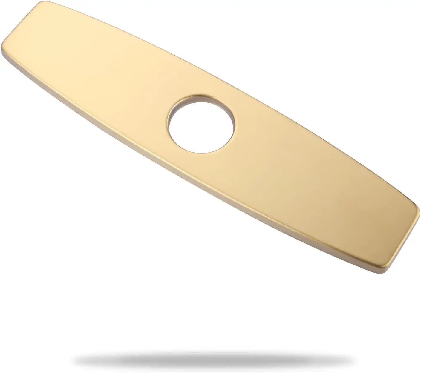 

10.2" Brushed Gold Faucet Deck Plate for 1 or 3 Hole, Stainless Steel Sink Hole Cover