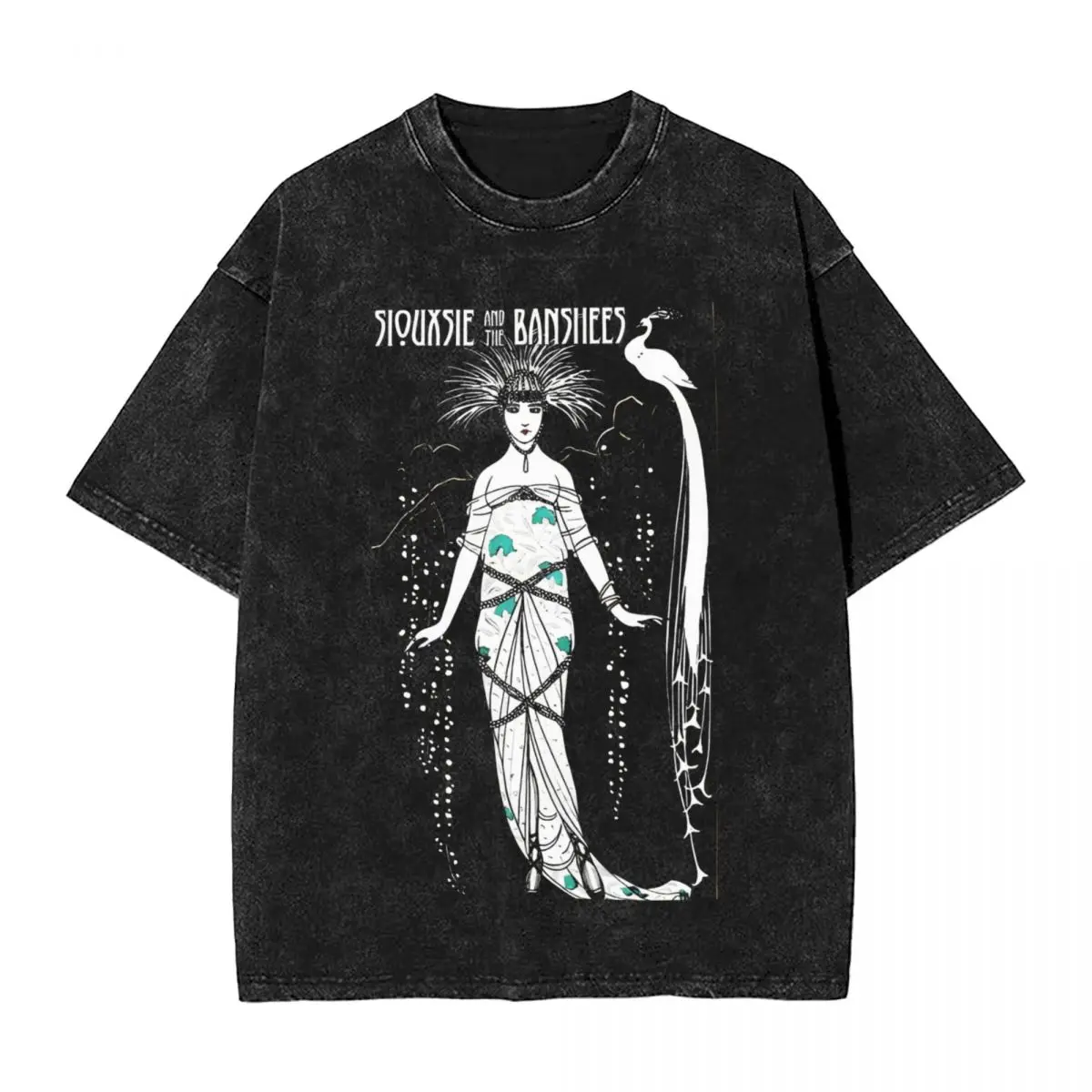 Men Siouxsie And The Banshees Art Nouveau Design T-Shirts Tops Beach Y2K Short Sleeve T Shirt O-Neck Harajuku Casual Tee Shirt