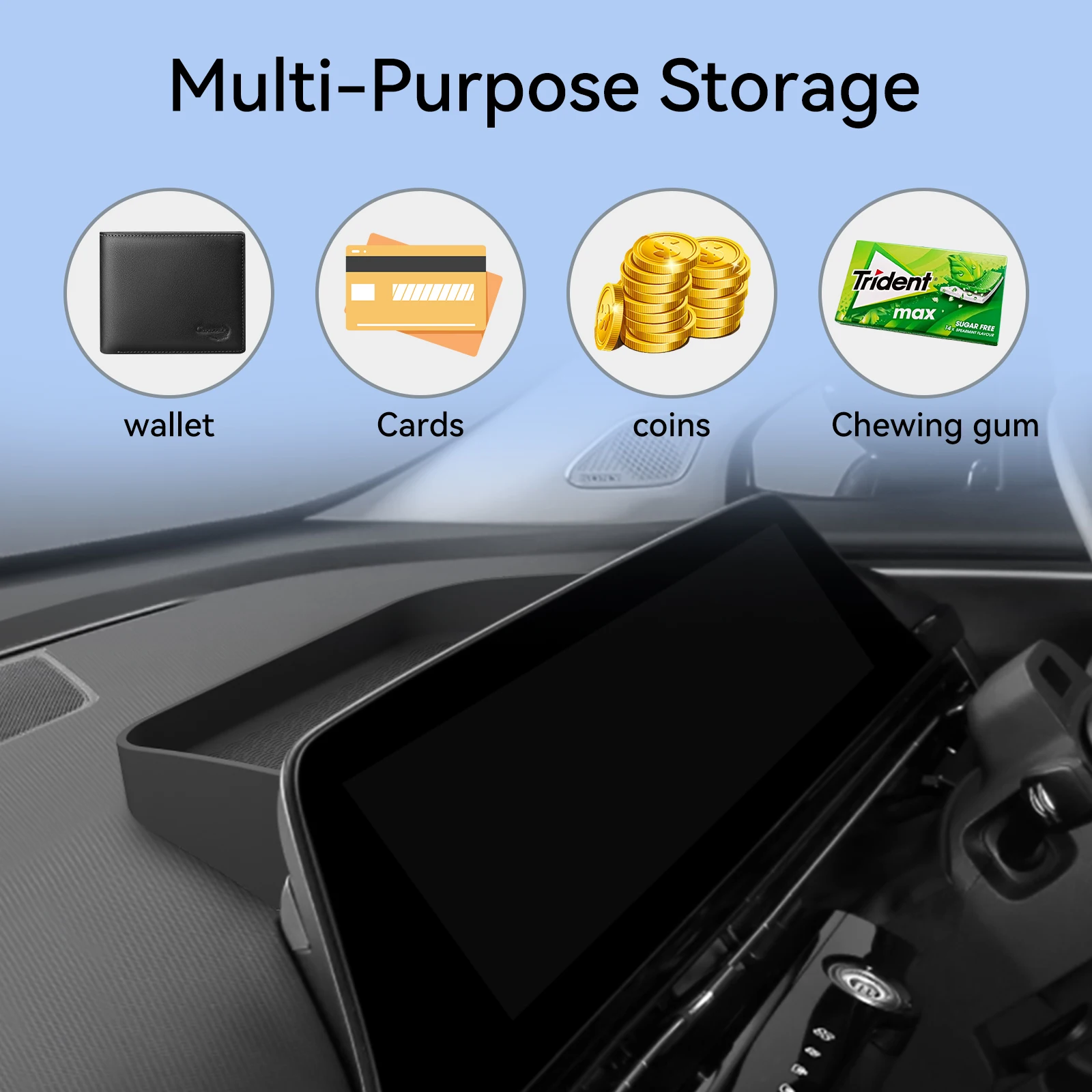 

Лоток для хранения приборной панели Chery OMODA C5 2022-2025, автомобильный экран, задний ящик для хранения, лоток-органайзер, аксессуары, черный