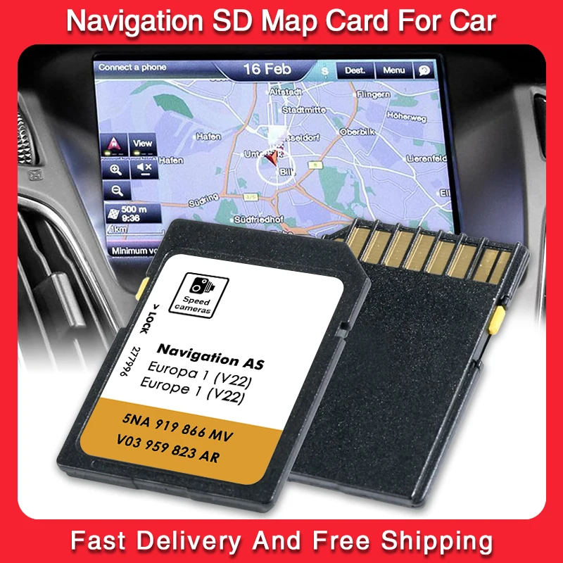 

for VW Golf CC AS V22 5NA919866MV SD Card Europa Navigations system Update Navi Card Data Discover Media 32GB Sat Nav