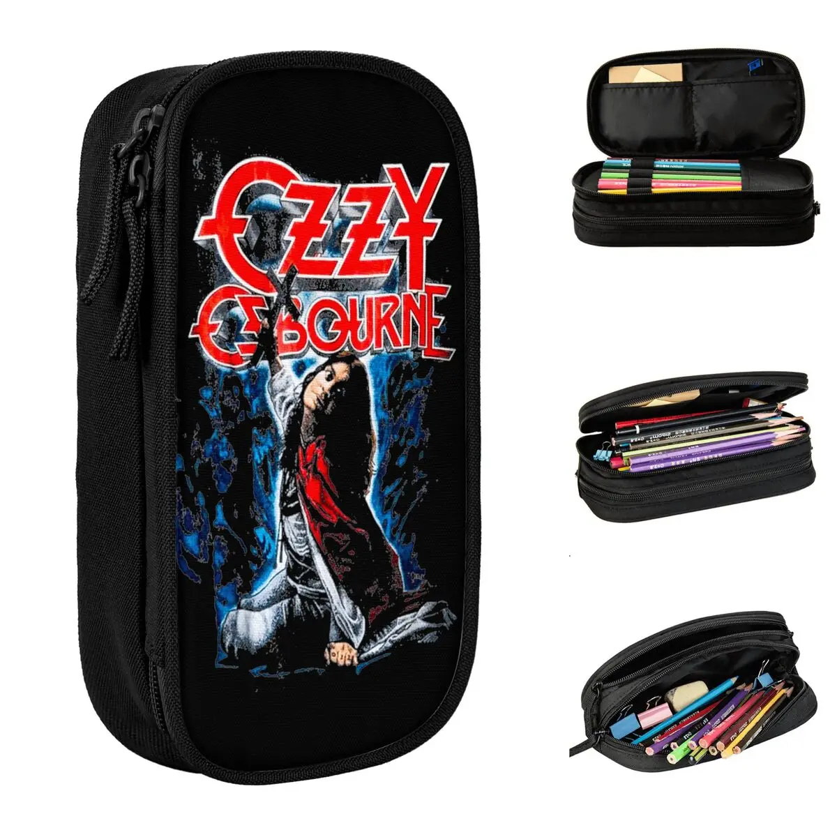 Ozzy Osbourne Pencil Case Pen Box Bags for Student Big Capacity Students School Cosmetic Pencil Pouch