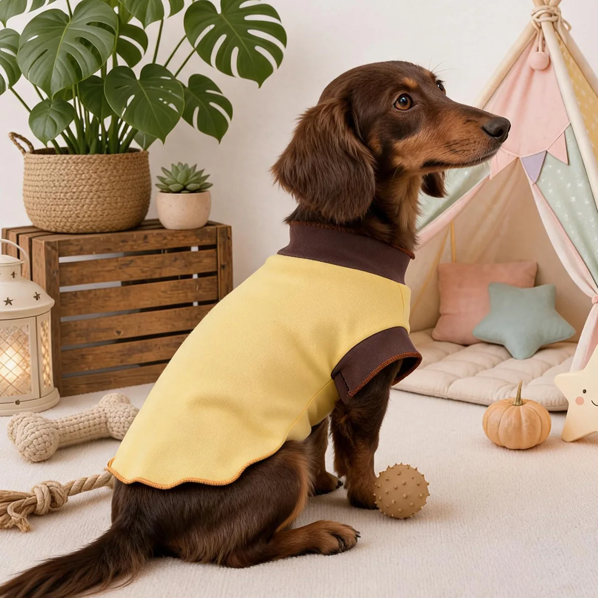 Pet Autumn and Winter Patchwork Collar Base Shirt Autumn Elastic T-shirt Dog Clothes for Small Dogs