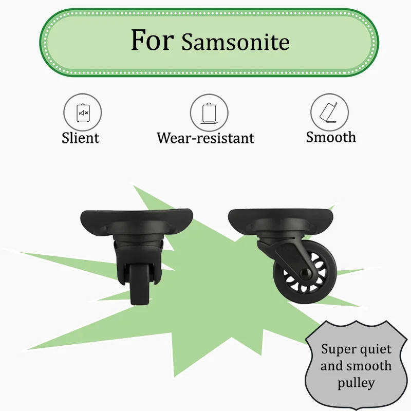 For Samsonite 75R Universal Luggage Wheel Replacement Kit with Metal Axle Heavy Duty Luggage Wheel Repair Parts 360° Spinner
