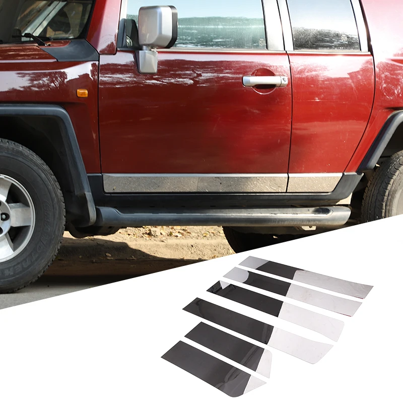 

For Toyota FJ Cruiser 2007-2021 Car Door Decorative Protector Strip Anti-Scratch Side Trims Sticker Cars Body protective Cover