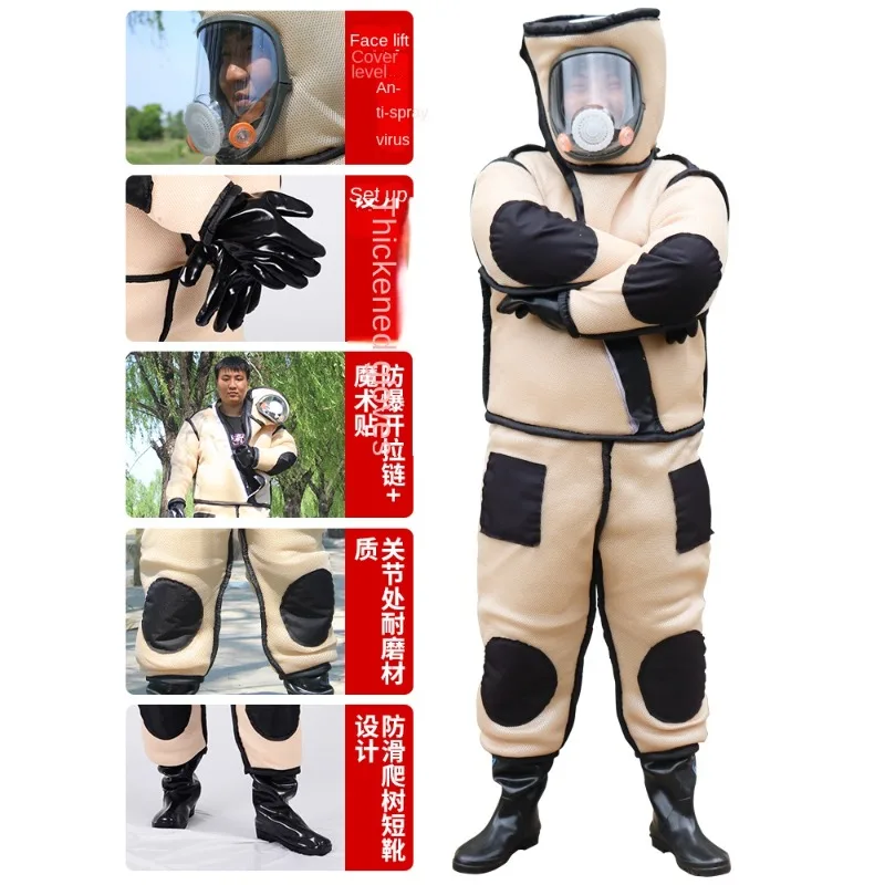 

A full set of breathable special bee suits, one-piece ant bee protective suits, thickened to catch hornet's nests, climb trees a