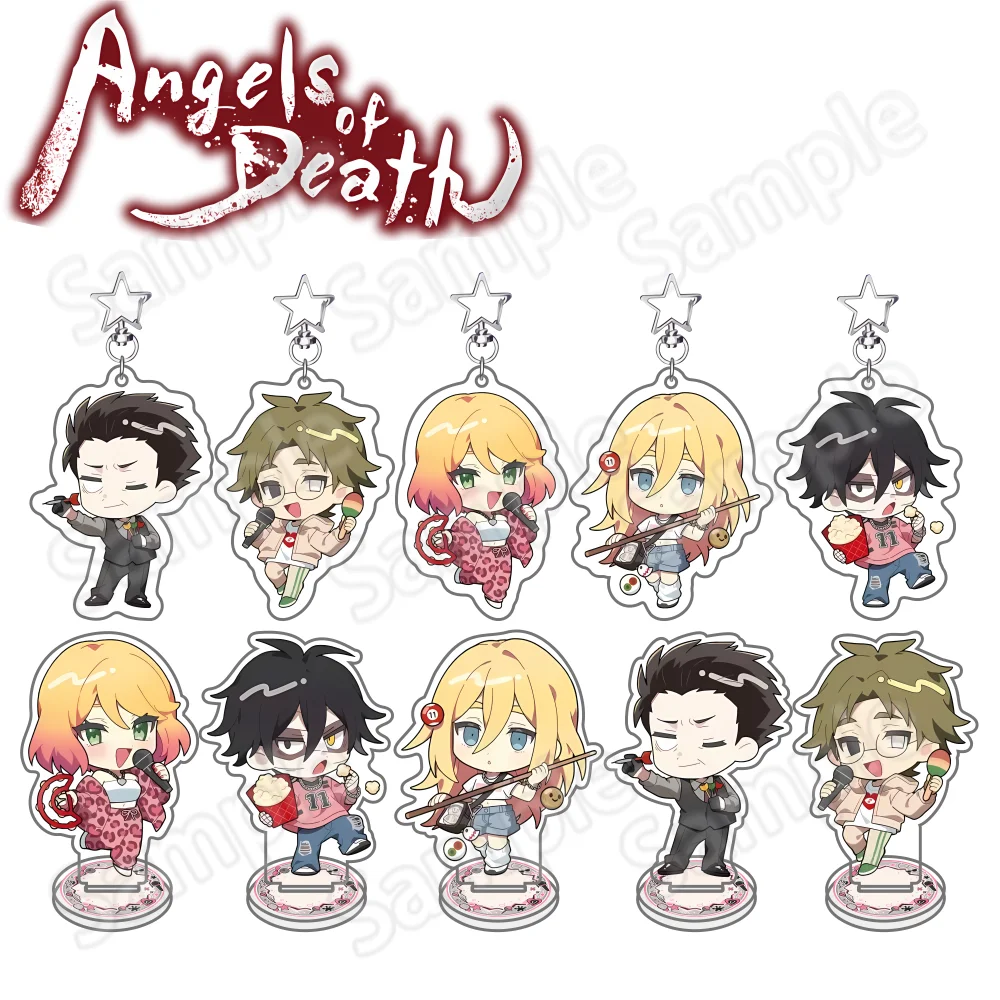 Anime Angels of death Manga Rachel Zack Eddie Danny Gray CathyNew 10cm Acrylic Stand keychain Figures Model Collect Ornaments gi