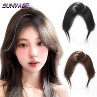 SUNYAGE Synthetic Bangs Wig For Women With Natural Fluffiness And Increased Hair Volume 3D Eight Character Facelift Bangs