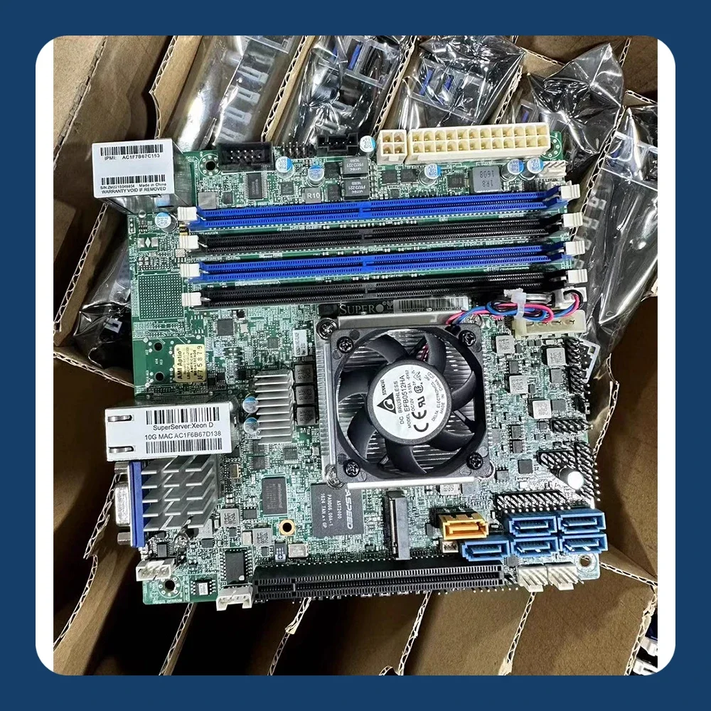 

ITX DDR4 128 ГБ XEON D1581 NAS серверная материнская плата оригинальная для Supermicro X10SDV-16C-TLN2F