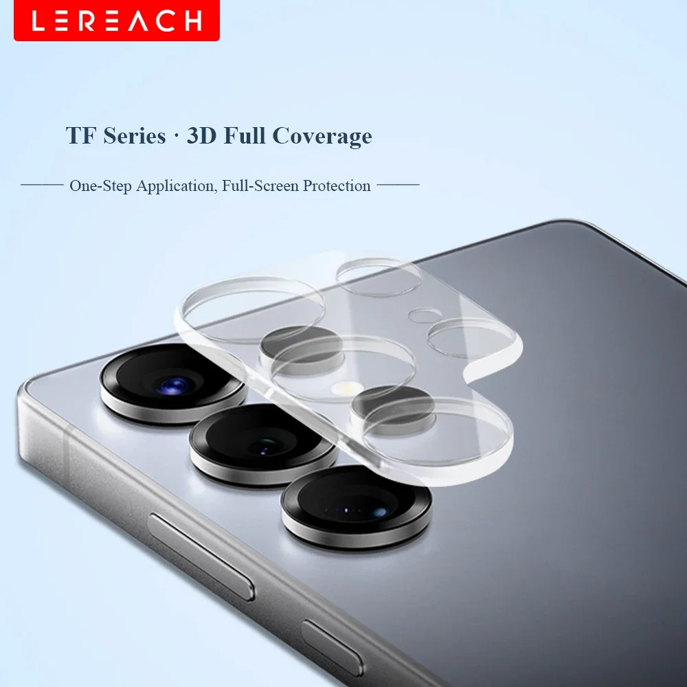 Lereach for Samsung Galaxy S25 Ultra/S25+/S25 Egde/S25 FE/S25/S24 Ultra Tempered Glass Camera Lens Protector, Auto-Adhesive