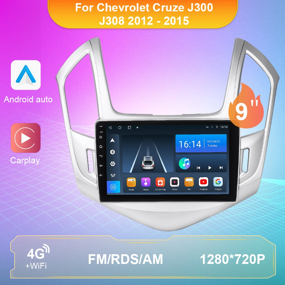 

Android 10.0 Car Radio Video Player For Chevrolet Cruze J300 J308 2012 - 2015 GPS Serero Carplay Android Auto 8G 128G No 2 din