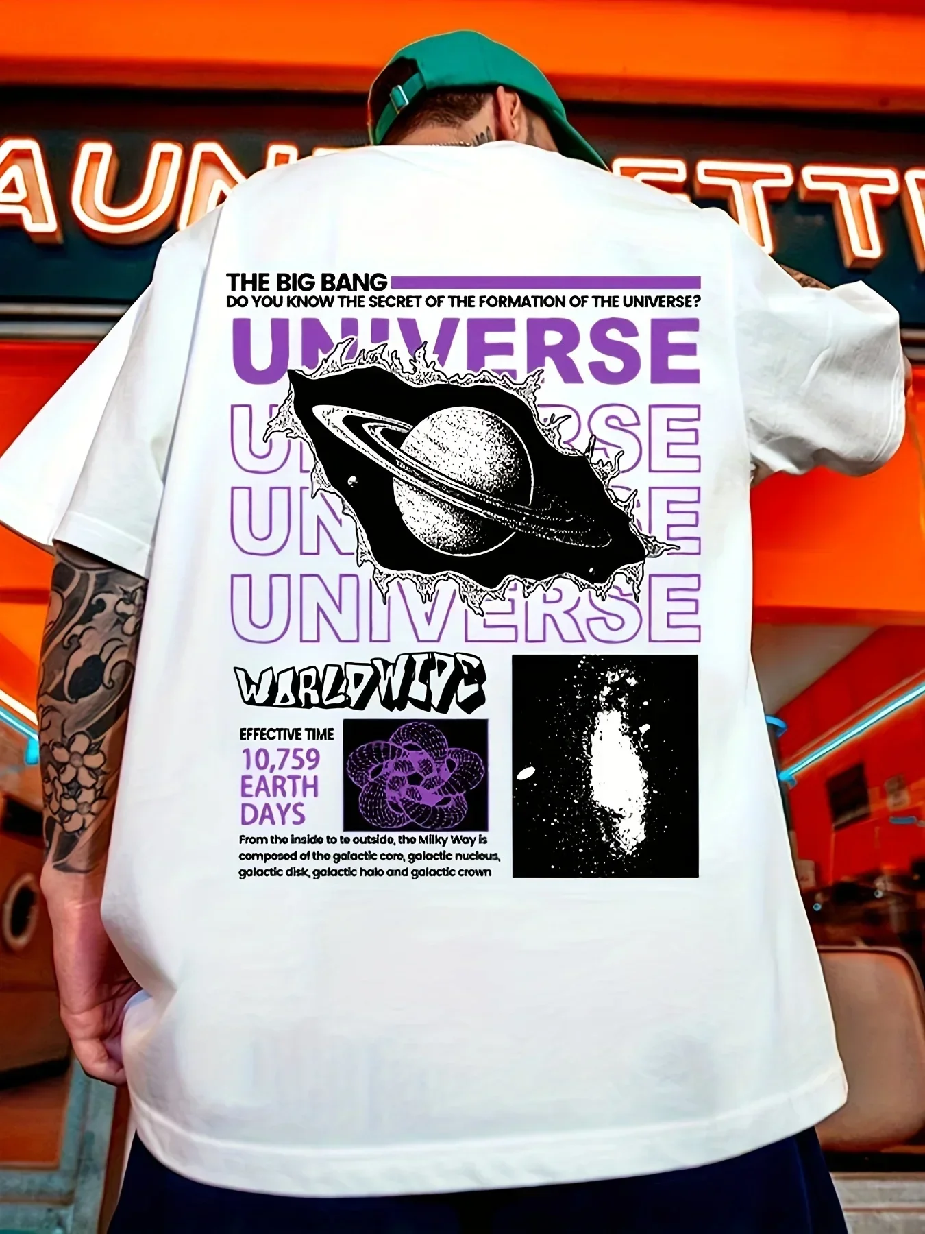 The Big Bang Universe Saturn Planet Graphic T-Shirt Men Women Streetwear Short Sleeve Cotton Space Astronomy Tee Tops