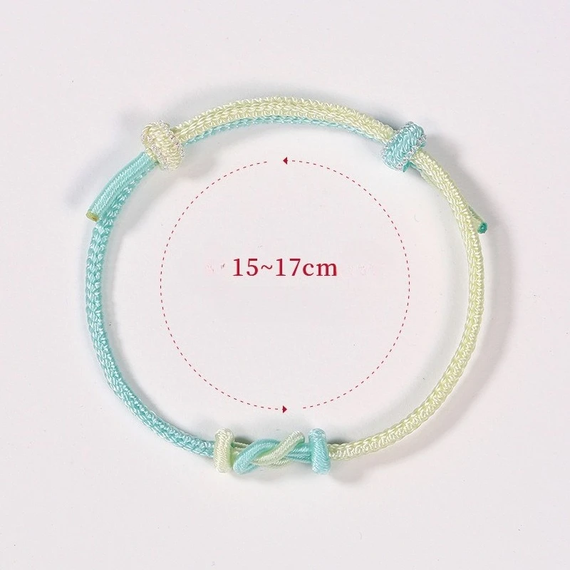 Fashion Hand Woven Adjustable Rope Chain Mo Xiang Li Knot Women's Bracelets Can Be Strung Accessories Macaron Color Hand Rope