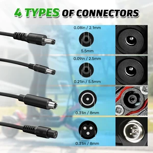 شاحن طاقة سكوتر كهربائي GOJUSIN 42V 2A متوافق مع شاحن بطارية GOTRAX و Apex و Elite و Hiboy و Swagtron و Jetson 36V شاحن بطارية للدراجة الإلكترونية أعلى 10 مبيعات لسكوتر Gotrax - رقم 9