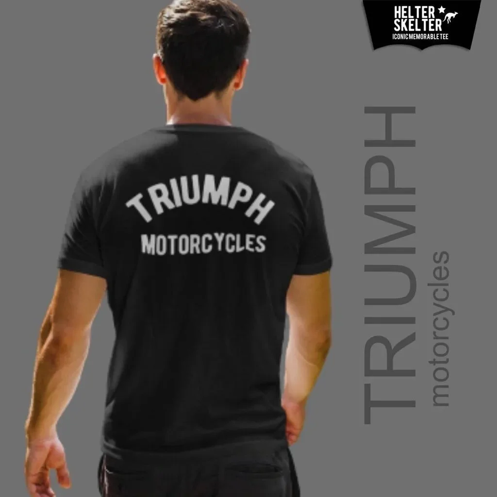 2024 Coolest knight summer triumphs black men\'s cotton T-shirt casual Cafe Racer rider gift top