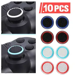 4/10pc Replacement Silicone Analog Controller Joystick Silicone Precision Raised Antislip Rubber Analog Stick Grips For PS5 PS 4