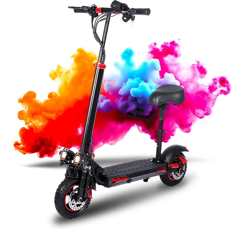 

FREEBOY 1200W Off-road Electric Scooter with Seat, 48V 21Ah/18Ah Battery, Max speed 30Mph, Foldable Commuter E-scooter