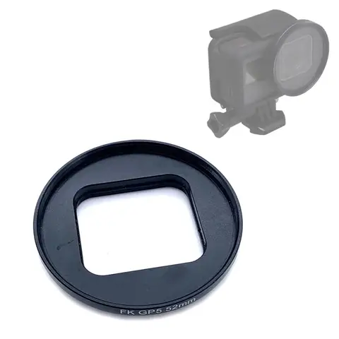52 Lens Filter Adapter for GoPro Hero 5 6 7 Black Hero5 Hero6 Hero7 To Add CPL UV Starlight Color Soft Close-up Filters 52mm