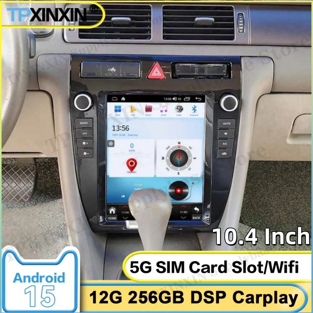 10.4 In Multimedia Android Radi For Audi A6 1999~2003 GPS Navigation Car Stereo Receiver Wireless Carplay Mirror Link Head Unit