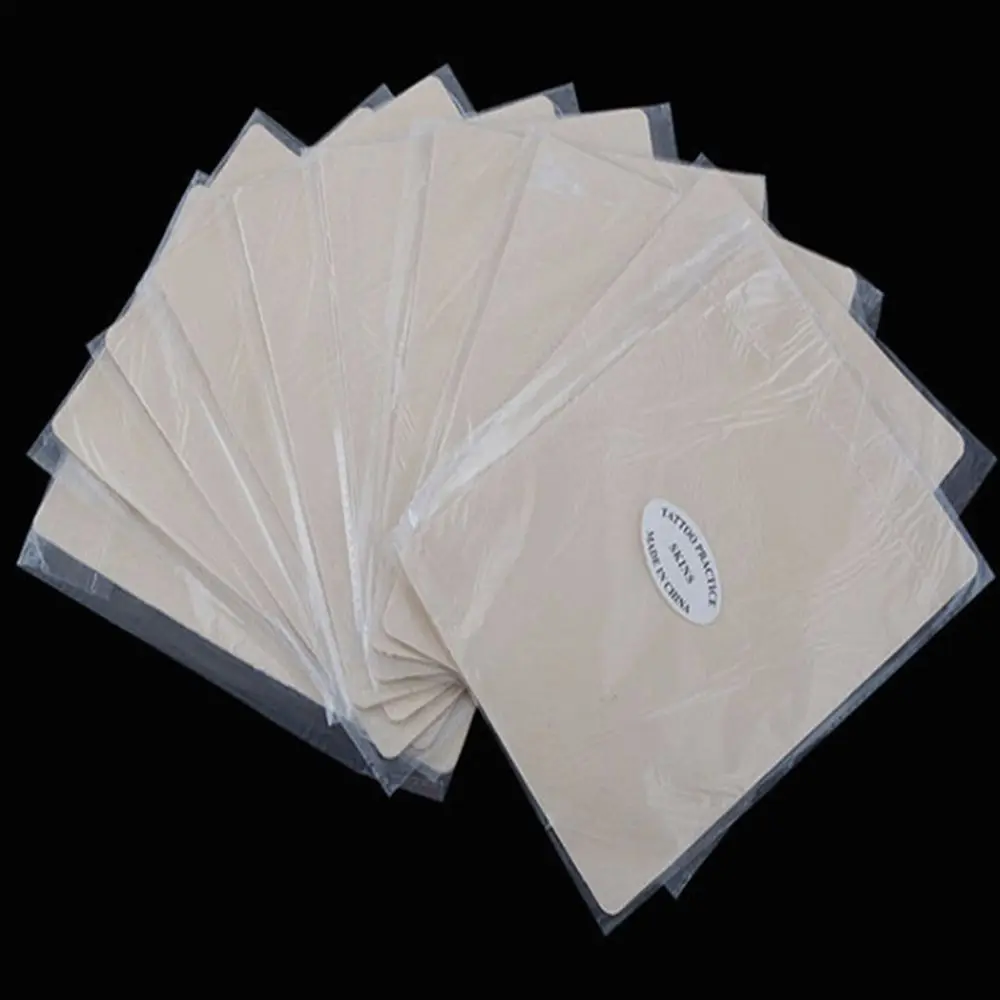 Soft Leather Double Sided Simulation Practice Skin Sheets for Beginner Training Kits Tattoo Needles #5