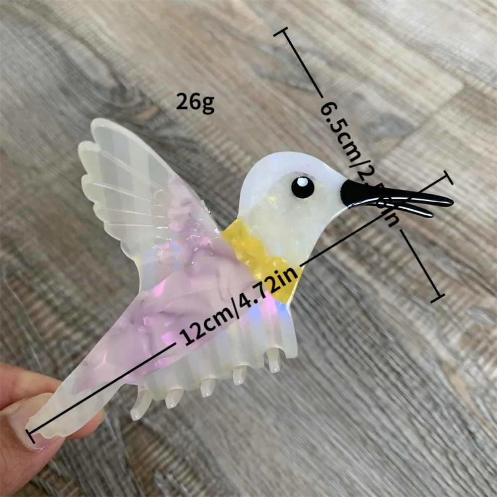 Sweet Cute Acetic Acid Hair Claw Grasp Parrot Bird Hair Clip Hummingbird Korean Style Cartoon Animal Shark Clip Daily