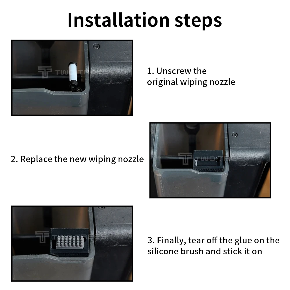 ل بامبو مختبر P1P P1S X1 X1C الفوهات ممسحة فرشاة سيليكون شنت أجهزة غسل رأس الطباعة الأنظف رأس الطابعة مسح #6